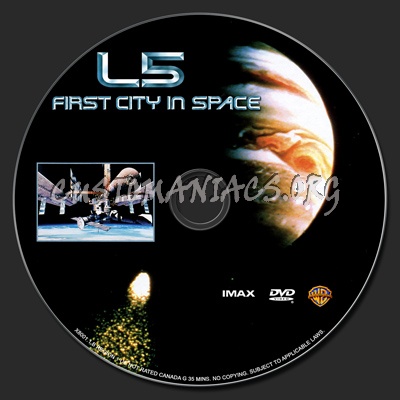 L5 First City in Space dvd label