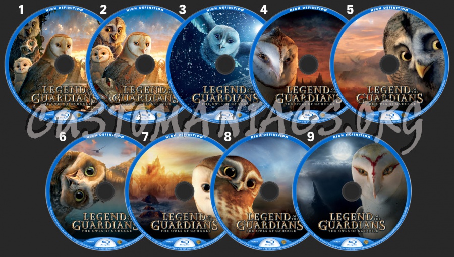 Legend of the Guardians The Owls Of Ga'Hoole blu-ray label