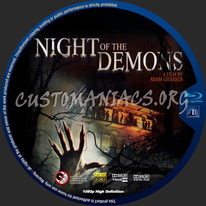 Night of the Demons blu-ray label