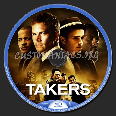 Takers blu-ray label