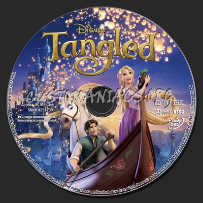 Tangled dvd label