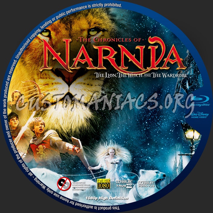 The Chronicles of Narnia - The Lion, The Witch and the Wardrobe blu-ray label