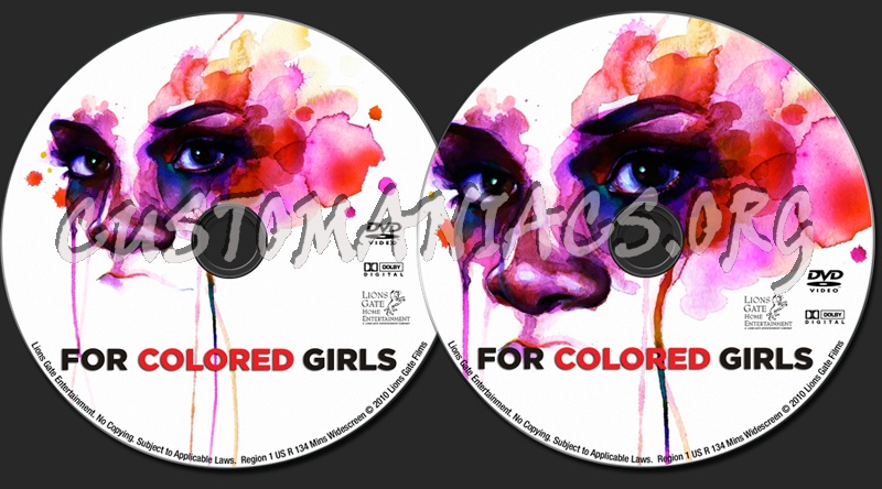 For Colored Girls dvd label