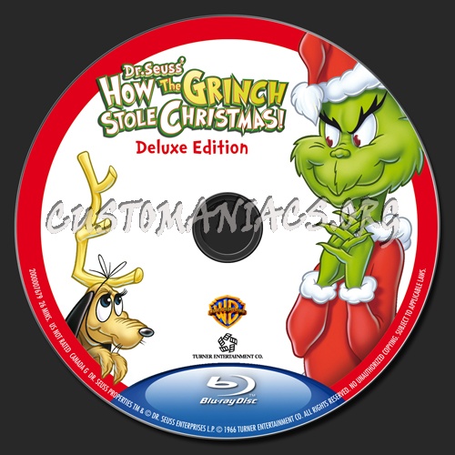 Dr. Suess' How The Grinch Stole Christmas blu-ray label