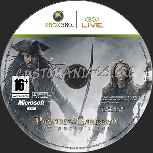 Pirates of the Caribbean: At World's End dvd label