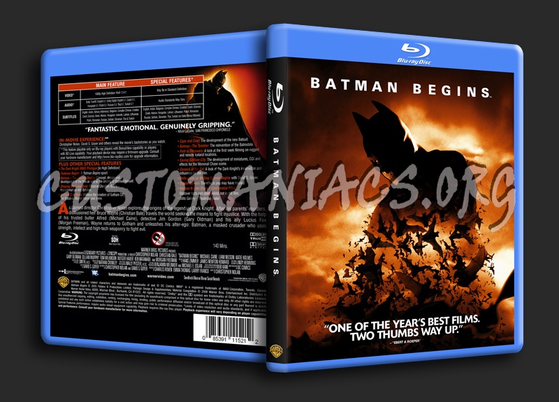 Batman Begins blu-ray cover