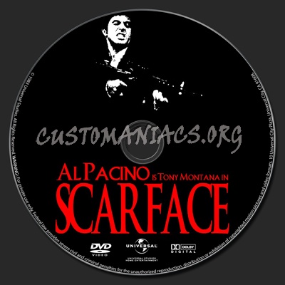 Scarface dvd label