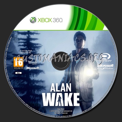 Alan Wake dvd label