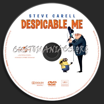 Despicable Me dvd label