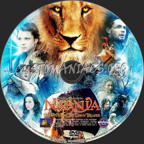 The Chronicles of Narnia: The Voyage of the Dawn Treader dvd label