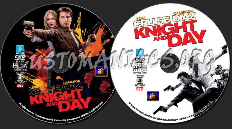 Knight and Day dvd label