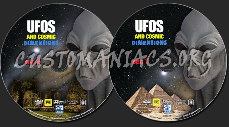 UFO's and Cosmic Dimensions dvd label