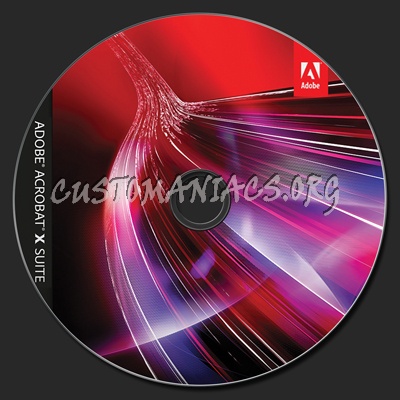 Adobe Acrobat X Suite dvd label