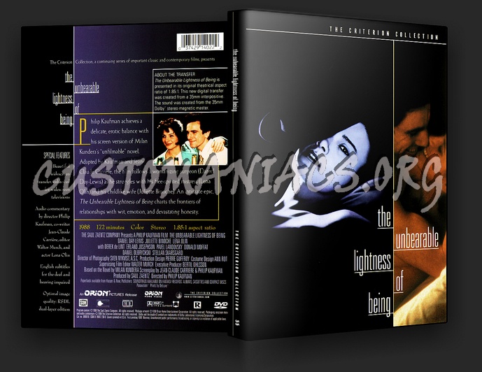 055 - The Unbearable Lightness Of Being dvd cover