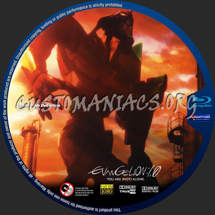 Evangelion 1.0 - You're Not Alone dvd label