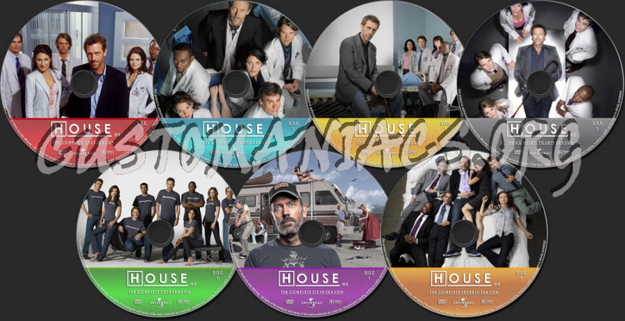 House MD Seasons 1-8 dvd label