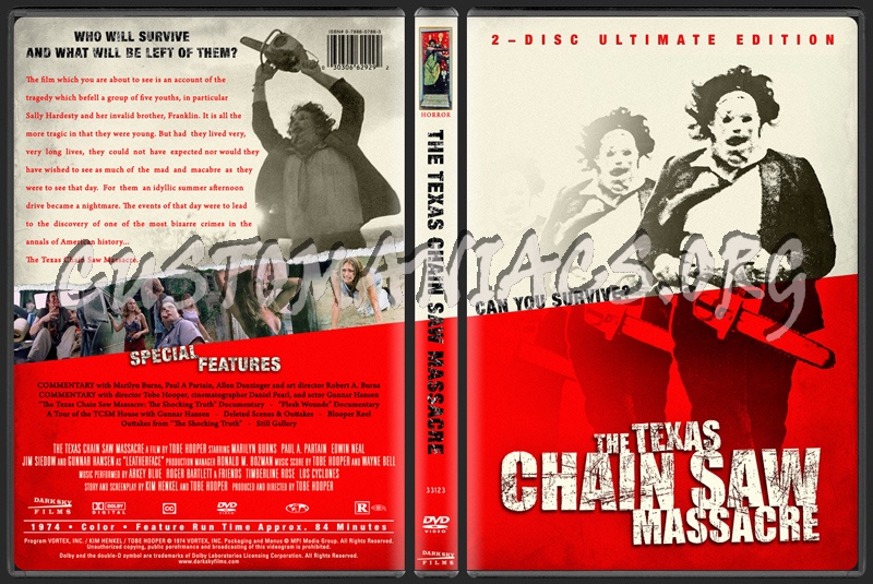 The Texas Chainsaw Massacre (1974) -aka- The Texas Chain Saw Massacre dvd cover