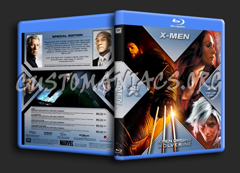 X-Men Quadrilogy blu-ray cover