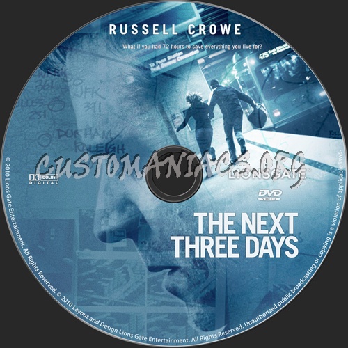 The Next Three Days dvd label
