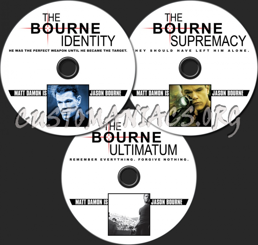 The Bourne Trilogy dvd label