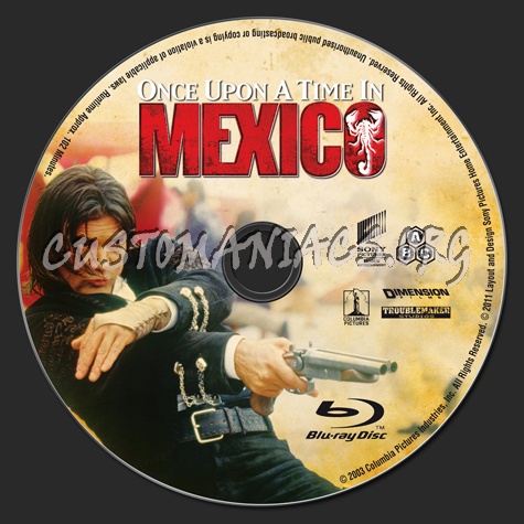 Once Upon A Time In Mexico blu-ray label