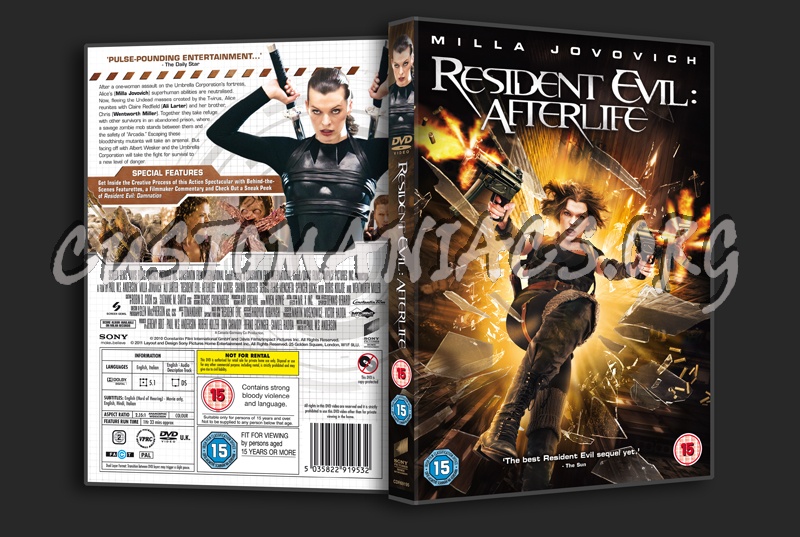 Resident Evil Afterlife dvd cover