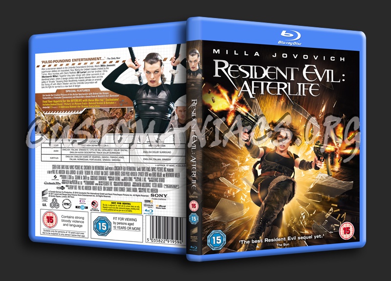 Resident Evil Afterlife blu-ray cover