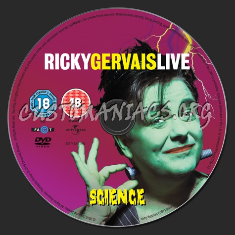 Ricky Gervais Live Science dvd label
