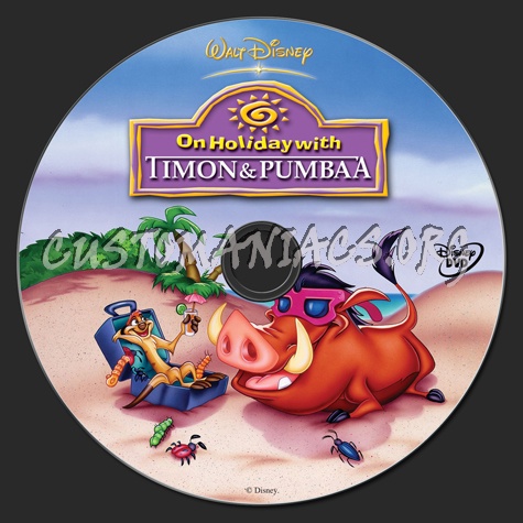 On Holiday With Timon & Pumbaa dvd label