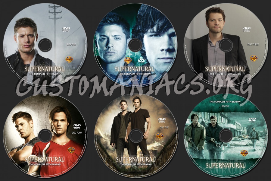 Supernatural Season 5 dvd label