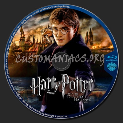 Harry Potter and the Deathly Hallows Part 1 blu-ray label