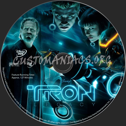 TRON: Legacy dvd label