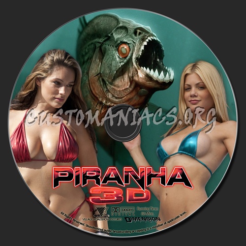 Piranha 3D dvd label