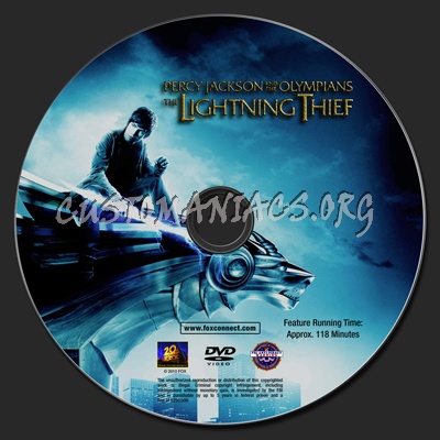 Percy Jackson & The Olympians: The Lightning Thief dvd label
