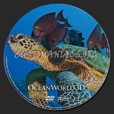Oceanworld 3D (2009) dvd label