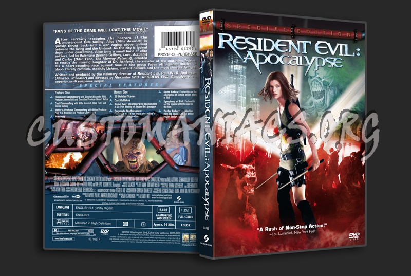 Resident Evil Apocalypse dvd cover