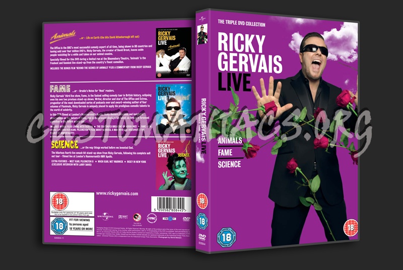 Ricky Gervais Live (Animals, Fame Science) dvd cover