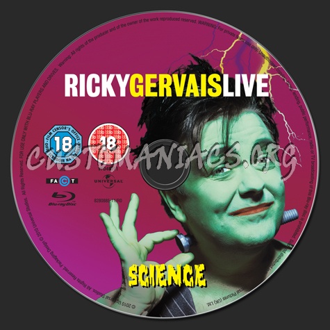 Ricky Gervais Live Science blu-ray label
