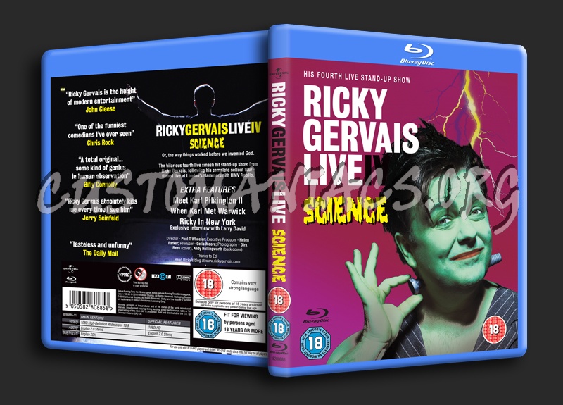 Ricky Gervais Live Science blu-ray cover