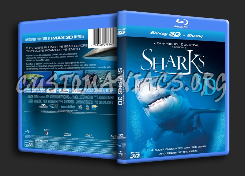 Imax: Sharks 3D blu-ray cover