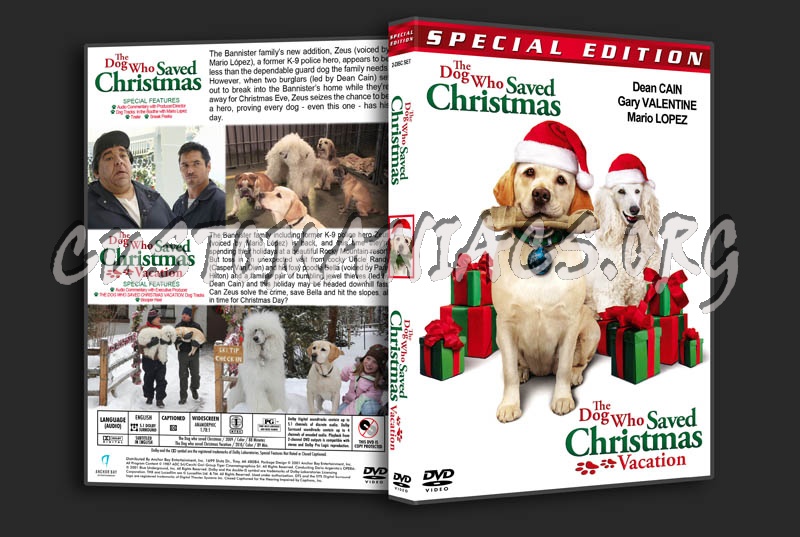 The Dog Who Saved Christmas / The Dog Who Saved Christmas Vacation Double dvd cover