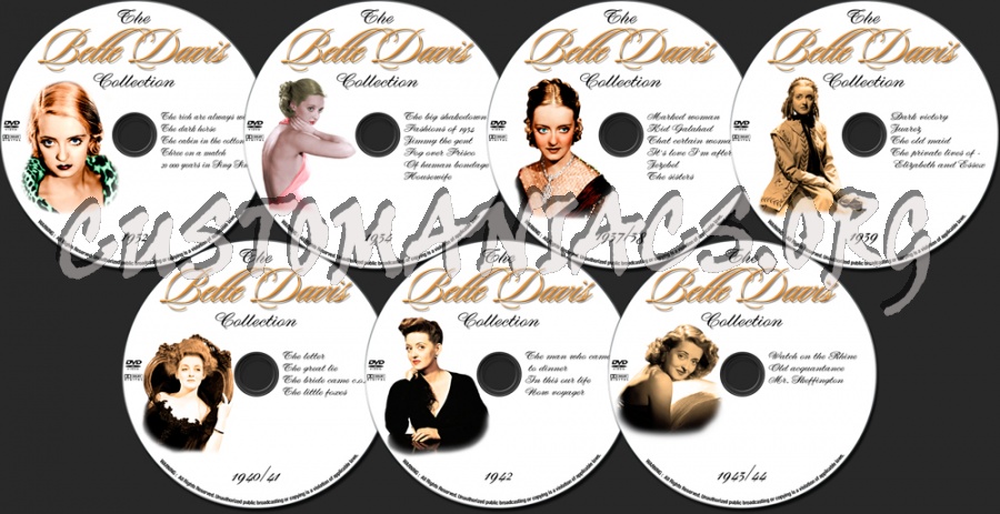 The Bette Davis Collection dvd label