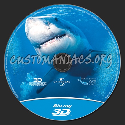 Imax Sharks 3D blu-ray label