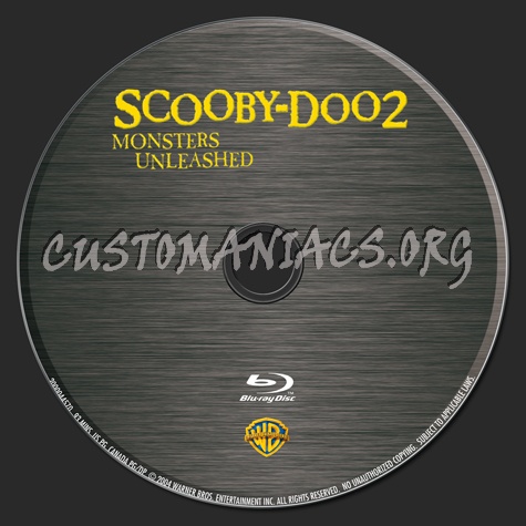 Scooby-Doo 2 Monsters Unleashed blu-ray label