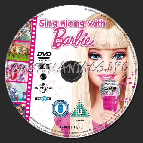 Sing Along With Barbie dvd label