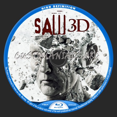 Saw 3D - Saw VII blu-ray label