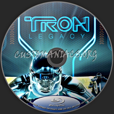 Tron Legacy blu-ray label