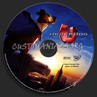 UnderDog dvd label