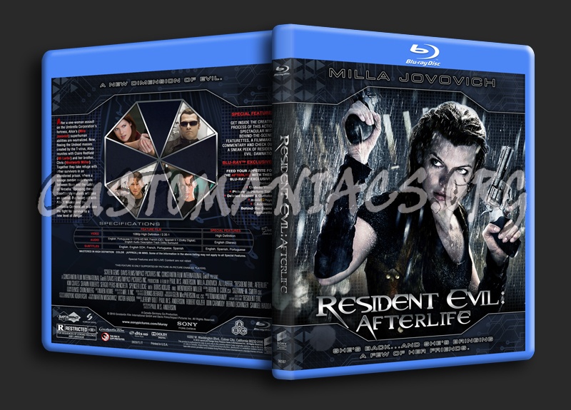 Resident Evil - Afterlife blu-ray cover