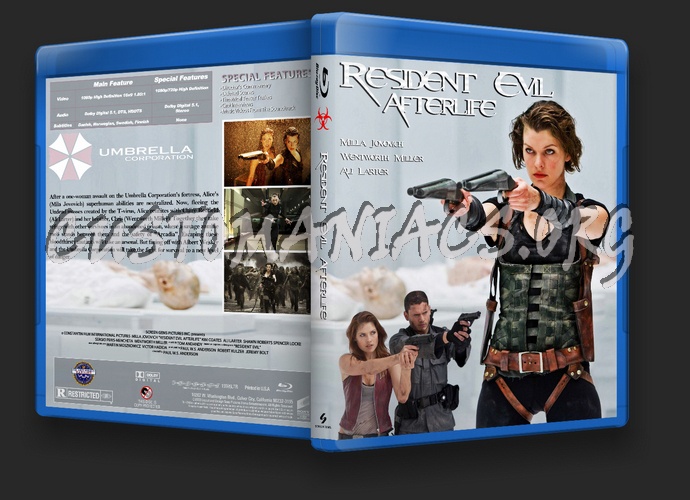 Resident Evil: Afterlife blu-ray cover